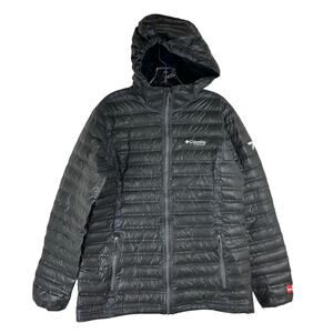 Columbia Titanium OutDry 700 Down Hooded Gray Jacket Women’s Large Duck Down